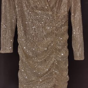 Urbanic | Dresses | Champagne Sequin Dress From Urbanic Brand New With Tag  Size Sm | Poshmark